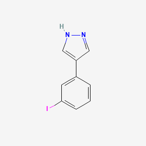 molecular formula C9H7IN2 B11801591 4-(3-Iodophenyl)-1H-pyrazole 