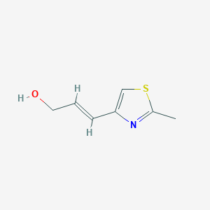 molecular formula C7H9NOS B1180160 (E)-3-(2-methyl-1,3-thiazol-4-yl)prop-2-en-1-ol CAS No. 128674-40-8