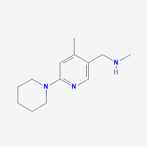 molecular formula C13H21N3 B11801616 N-Methyl-1-(4-methyl-6-(piperidin-1-yl)pyridin-3-yl)methanamine 