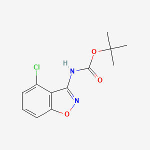molecular formula C12H13ClN2O3 B11801645 tert-Butyl (4-chlorobenzo[d]isoxazol-3-yl)carbamate 