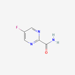 molecular formula C5H4FN3O B11801679 5-Fluoropyrimidine-2-carboxamide 