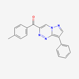 molecular formula C19H14N4O B11801762 (8-Phenylpyrazolo[5,1-c][1,2,4]triazin-3-yl)(p-tolyl)methanone 