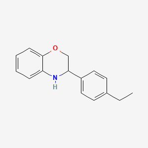 molecular formula C16H17NO B11801778 3-(4-Ethylphenyl)-3,4-dihydro-2H-benzo[b][1,4]oxazine 