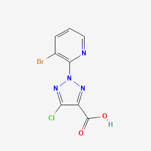 molecular formula C8H4BrClN4O2 B11801819 2-(3-Bromopyridin-2-yl)-5-chloro-2H-1,2,3-triazole-4-carboxylic acid 