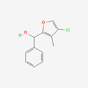 molecular formula C12H11ClO2 B11801852 (4-Chloro-3-methylfuran-2-yl)(phenyl)methanol 
