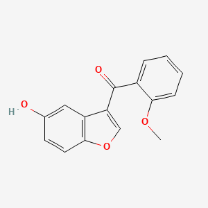 molecular formula C16H12O4 B11801897 (5-Hydroxybenzofuran-3-yl)(2-methoxyphenyl)methanone 