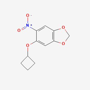 molecular formula C11H11NO5 B11801904 5-Cyclobutoxy-6-nitrobenzo[d][1,3]dioxole CAS No. 1706465-13-5