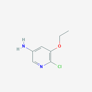 molecular formula C7H9ClN2O B11801946 6-Chloro-5-ethoxypyridin-3-amine 