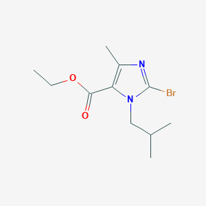 molecular formula C11H17BrN2O2 B11801947 Ethyl 2-bromo-1-isobutyl-4-methyl-1H-imidazole-5-carboxylate 