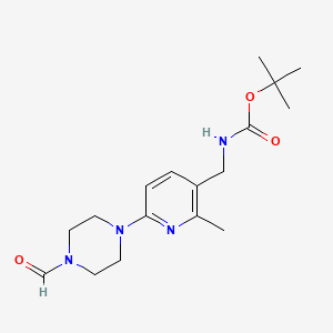 molecular formula C17H26N4O3 B11801969 tert-Butyl((6-(4-formylpiperazin-1-yl)-2-methylpyridin-3-yl)methyl)carbamate 