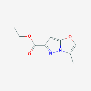 molecular formula C9H10N2O3 B11802126 Ethyl 3-methylpyrazolo[5,1-b]oxazole-6-carboxylate 