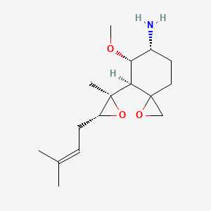 molecular formula C9H13NO B1180215 (4S,5S,6R)-5-methoxy-4-[(2R,3R)-2-methyl-3-(3-methylbut-2-enyl)oxiran-2-yl]-1-oxaspiro[2.5]octan-6-amine CAS No. 132746-71-5