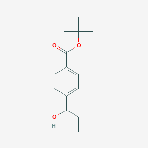 molecular formula C14H20O3 B118022 tert-Butyl 4-(1-hydroxypropyl)benzoate CAS No. 149324-85-6