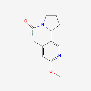 molecular formula C12H16N2O2 B11802205 2-(6-Methoxy-4-methylpyridin-3-yl)pyrrolidine-1-carbaldehyde 