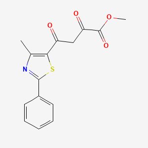 molecular formula C15H13NO4S B11802212 Methyl 4-(4-methyl-2-phenylthiazol-5-yl)-2,4-dioxobutanoate 