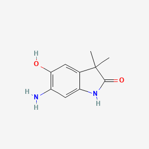 molecular formula C10H12N2O2 B11802216 6-Amino-5-hydroxy-3,3-dimethylindolin-2-one 