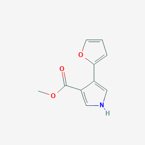 molecular formula C10H9NO3 B11802225 Methyl 4-(furan-2-yl)-1H-pyrrole-3-carboxylate 