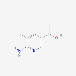 molecular formula C8H12N2O B11802231 1-(6-Amino-5-methylpyridin-3-yl)ethanol 