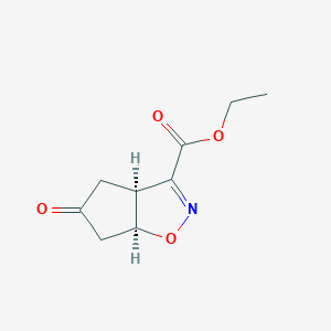 molecular formula C9H11NO4 B11802252 cis-Ethyl 5-oxo-4,5,6,6a-tetrahydro-3aH-cyclopenta[d]isoxazole-3-carboxylate 