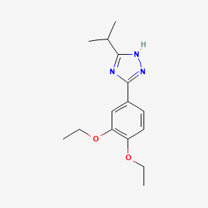 molecular formula C15H21N3O2 B11802253 5-(3,4-Diethoxyphenyl)-3-isopropyl-1H-1,2,4-triazole 