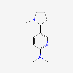 molecular formula C12H19N3 B11802268 N,N-Dimethyl-5-(1-methylpyrrolidin-2-yl)pyridin-2-amine 