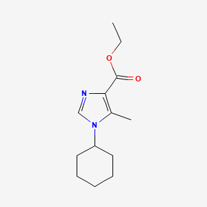 molecular formula C13H20N2O2 B11802292 Ethyl 1-cyclohexyl-5-methyl-1H-imidazole-4-carboxylate 