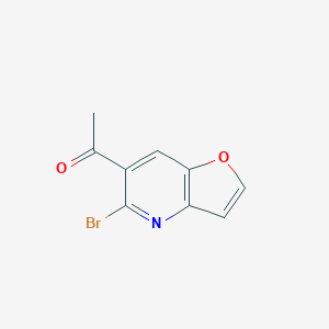 molecular formula C9H6BrNO2 B11802316 1-(5-Bromofuro[3,2-B]pyridin-6-YL)ethanone 