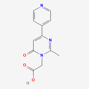 molecular formula C12H11N3O3 B11802322 2-(2-Methyl-6-oxo-4-(pyridin-4-yl)pyrimidin-1(6H)-yl)acetic acid 
