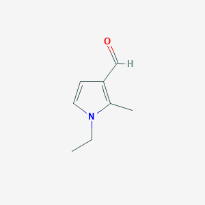 molecular formula C8H11NO B11802332 1-Ethyl-2-methyl-1H-pyrrole-3-carbaldehyde 