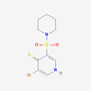 molecular formula C10H13BrN2O2S2 B11802394 3-Bromo-5-(piperidin-1-ylsulfonyl)pyridine-4-thiol 