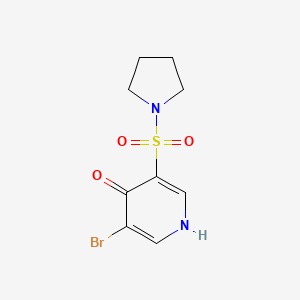 molecular formula C9H11BrN2O3S B11802402 3-Bromo-5-(pyrrolidin-1-ylsulfonyl)pyridin-4-ol 