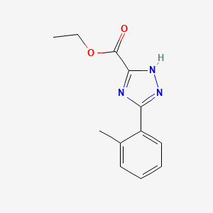 molecular formula C12H13N3O2 B11802407 Ethyl 3-(o-tolyl)-1H-1,2,4-triazole-5-carboxylate 