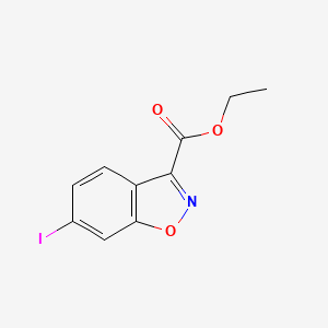 molecular formula C10H8INO3 B11802474 Ethyl 6-iodobenzo[d]isoxazole-3-carboxylate 