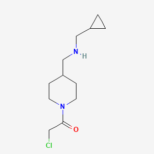 molecular formula C12H21ClN2O B11802477 2-Chloro-1-(4-(((cyclopropylmethyl)amino)methyl)piperidin-1-yl)ethanone 