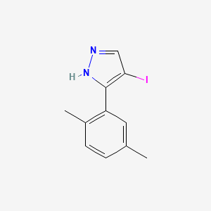 molecular formula C11H11IN2 B11802542 3-(2,5-Dimethylphenyl)-4-iodo-1H-pyrazole 
