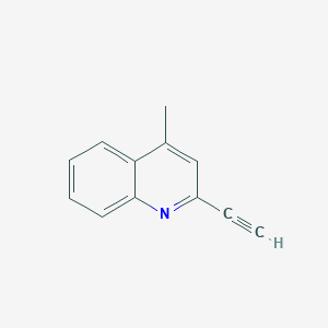 molecular formula C12H9N B11802598 2-Ethynyl-4-methylquinoline 