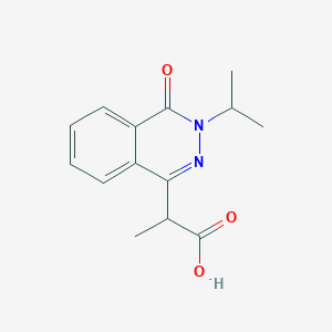 molecular formula C14H16N2O3 B11802631 2-(3-Isopropyl-4-oxo-3,4-dihydrophthalazin-1-yl)propanoic acid CAS No. 1344692-10-9