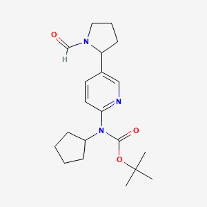 molecular formula C20H29N3O3 B11802667 tert-Butyl cyclopentyl(5-(1-formylpyrrolidin-2-yl)pyridin-2-yl)carbamate 