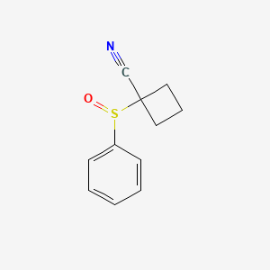 molecular formula C11H11NOS B1180271 1-(Phenylsulfinyl)cyclobutanecarbonitrile 
