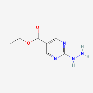 molecular formula C7H10N4O2 B11802718 Ethyl 2-hydrazinylpyrimidine-5-carboxylate 