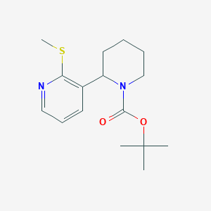 molecular formula C16H24N2O2S B11802730 tert-Butyl 2-(2-(methylthio)pyridin-3-yl)piperidine-1-carboxylate 
