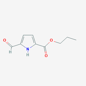 molecular formula C9H11NO3 B11802810 Propyl 5-formyl-1H-pyrrole-2-carboxylate 