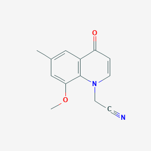 molecular formula C13H12N2O2 B11802817 2-(8-Methoxy-6-methyl-4-oxoquinolin-1(4H)-yl)acetonitrile 