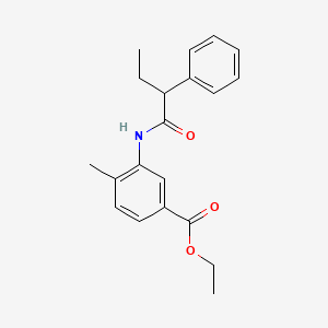 molecular formula C20H23NO3 B1180286 Ethyl 4-methyl-3-[(2-phenylbutanoyl)amino]benzoate 