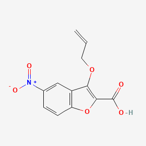 molecular formula C12H9NO6 B11802868 3-(Allyloxy)-5-nitrobenzofuran-2-carboxylicacid 