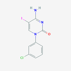 molecular formula C10H7ClIN3O B11802876 4-Amino-1-(3-chlorophenyl)-5-iodopyrimidin-2(1H)-one 