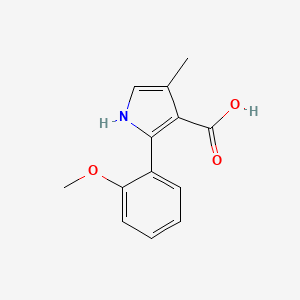 molecular formula C13H13NO3 B11802881 2-(2-Methoxyphenyl)-4-methyl-1H-pyrrole-3-carboxylic acid CAS No. 1370419-16-1