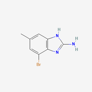 molecular formula C8H8BrN3 B11802906 7-Bromo-5-methyl-1H-benzo[d]imidazol-2-amine 