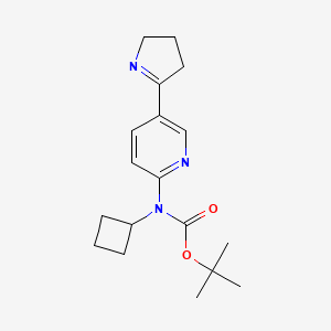 molecular formula C18H25N3O2 B11802908 tert-Butyl cyclobutyl(5-(3,4-dihydro-2H-pyrrol-5-yl)pyridin-2-yl)carbamate 