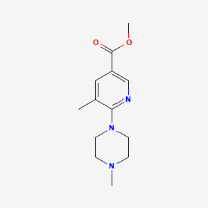molecular formula C13H19N3O2 B11802947 Methyl 5-methyl-6-(4-methylpiperazin-1-yl)nicotinate 